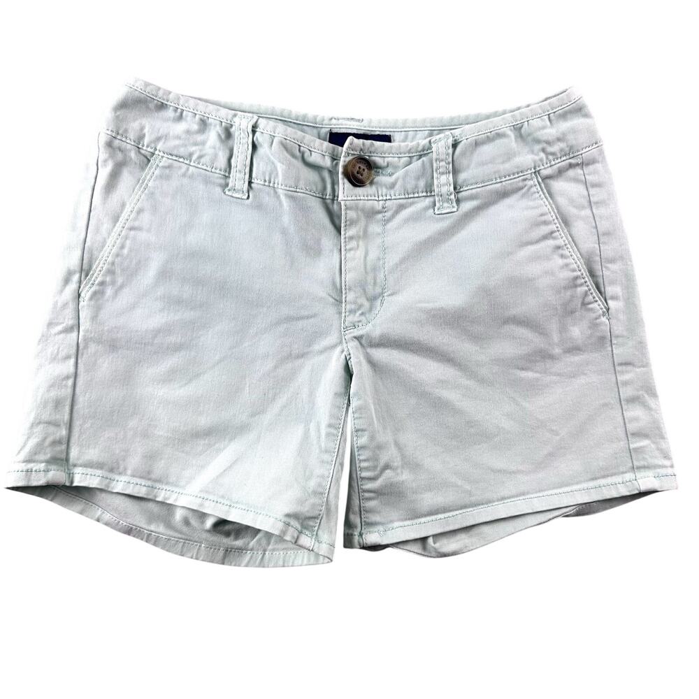 American Eagle Midi Stretch Baby Blue Women’s Juniors Shorts Size 00 Preppy